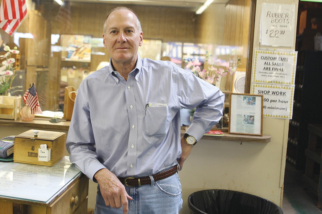Jim Krill, owner of Sarasota Hardware & Paint Co., poses near the back of the store. Photos by Rachel O'Hara.