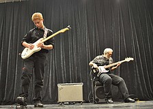 Daniel Morris played guitar with his grandfather Greg Deas.