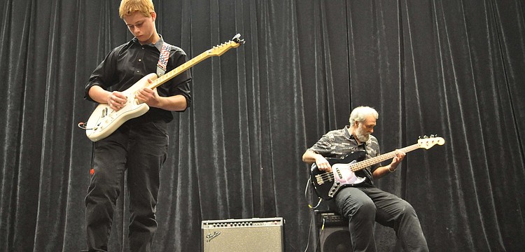 Daniel Morris played guitar with his grandfather Greg Deas.