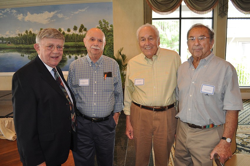 President Murray Blueglass, guest speaker Professor Herbert Waltzer, Alan Bandler and Howard Silver