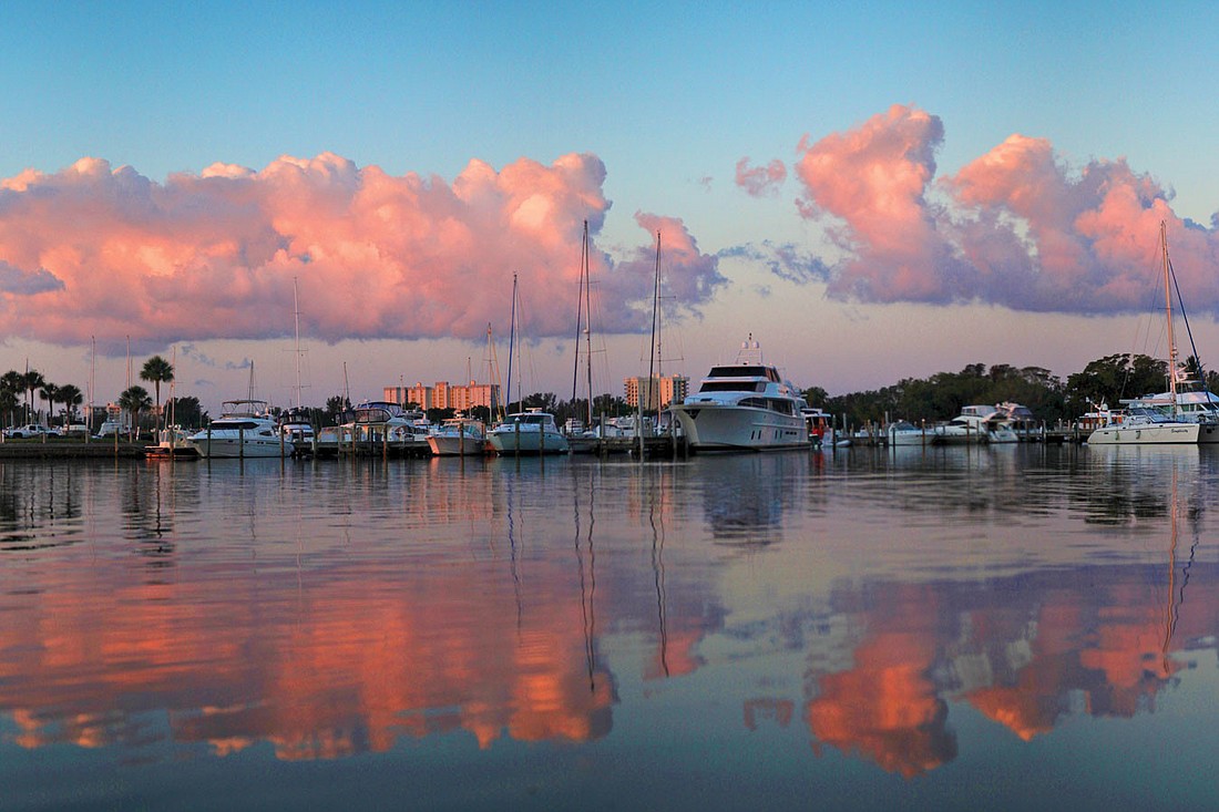 John Caviglia submitted this sunrise photo, taken overlooking the Longboat Key Club Moorings.