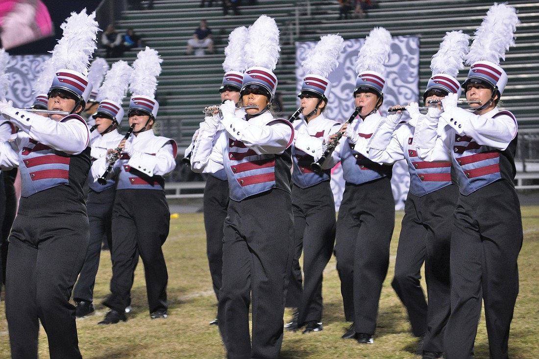Braden River High SchoolÃ¢â‚¬â„¢s Marching Band took home the title of grand champion Nov. 3, after winning the Music in Motion marching band competition, at Lakewood Ranch High School. Photo by Pam Eubanks