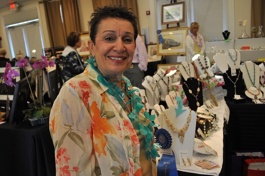 Artist Janet Jarzyna took first place in the personal adornment category.