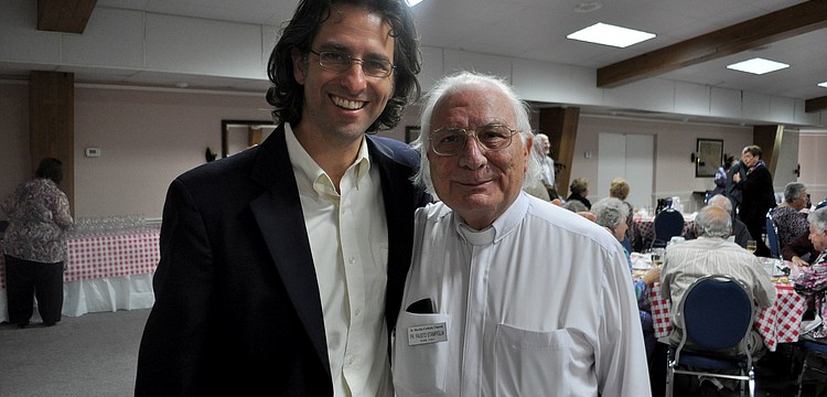 Rabbi Brenner Glickman with the Rev. Fausto Stampiglia
