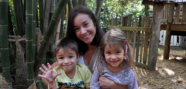 Dawn Esposito with her children, Rock and Sage