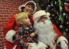 It was the first time Jackson Hayward didn't cry while meeting Mrs. and Mr. Claus, portrayed by Jeanne and John Larranaga.