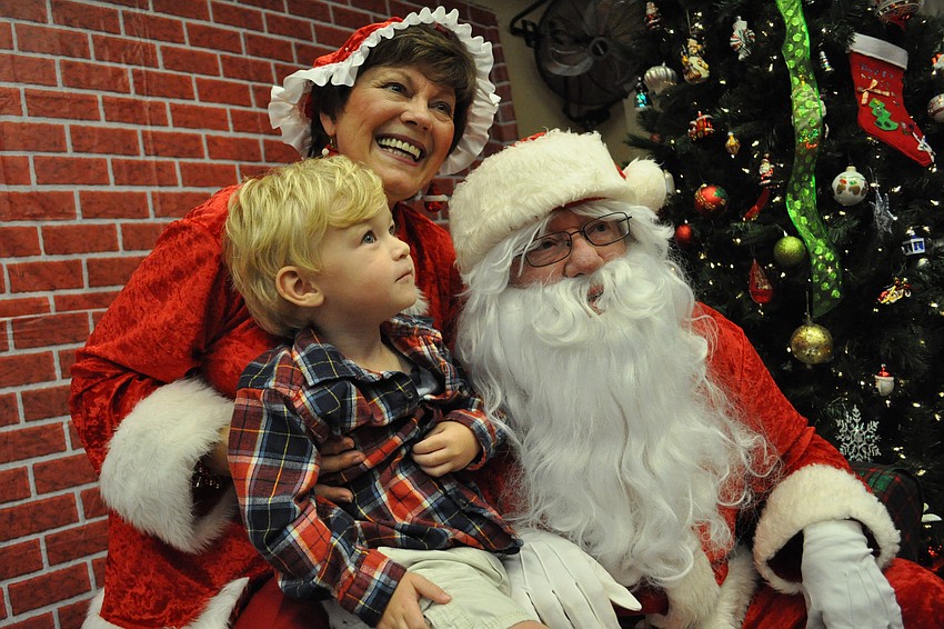 It was the first time Jackson Hayward didn't cry while meeting Mrs. and Mr. Claus, portrayed by Jeanne and John Larranaga.