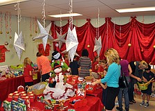 The Holiday House at Southside Elementary is a busy place this week with students buying gifts for their friends and family.