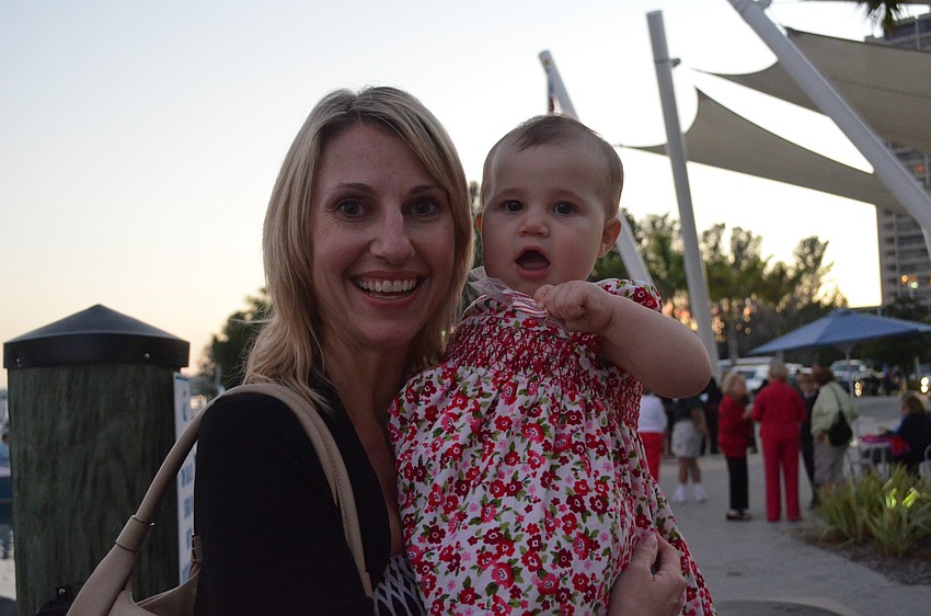 Allison Klocker holds her baby Olivia.
