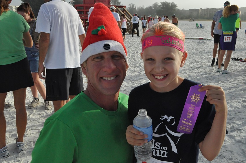Pete Smith ran the race with his daughter Wildie.