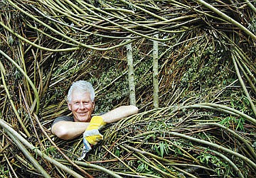 Artist Patrick Dougherty needs a lot of sticks. Courtesy.