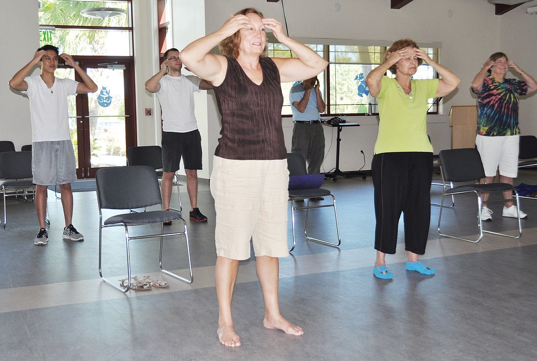 The Center for Building Hope offers classes like this Qigong class, meant to help reduce stress, for cancer patients and others affected by cancer.