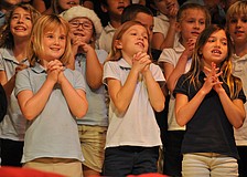 Kayla Wackerbauer, Wesly Viquerat and Julia Reed sang with gusto.