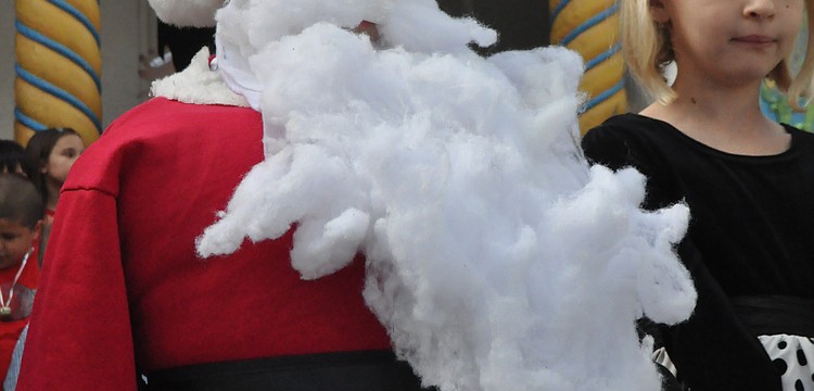 Rudy Carter dressed up as Santa Claus.