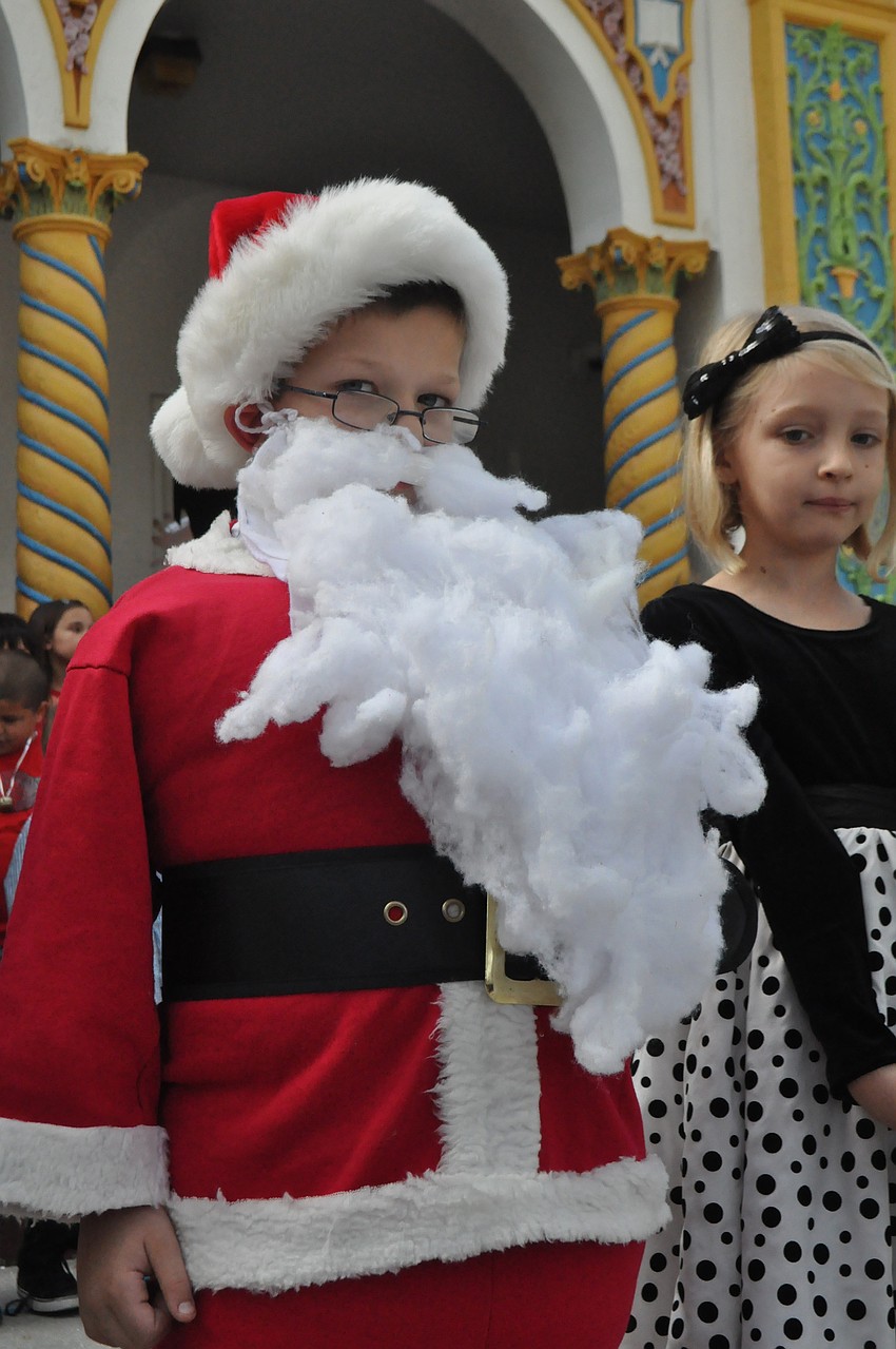 Rudy Carter dressed up as Santa Claus.
