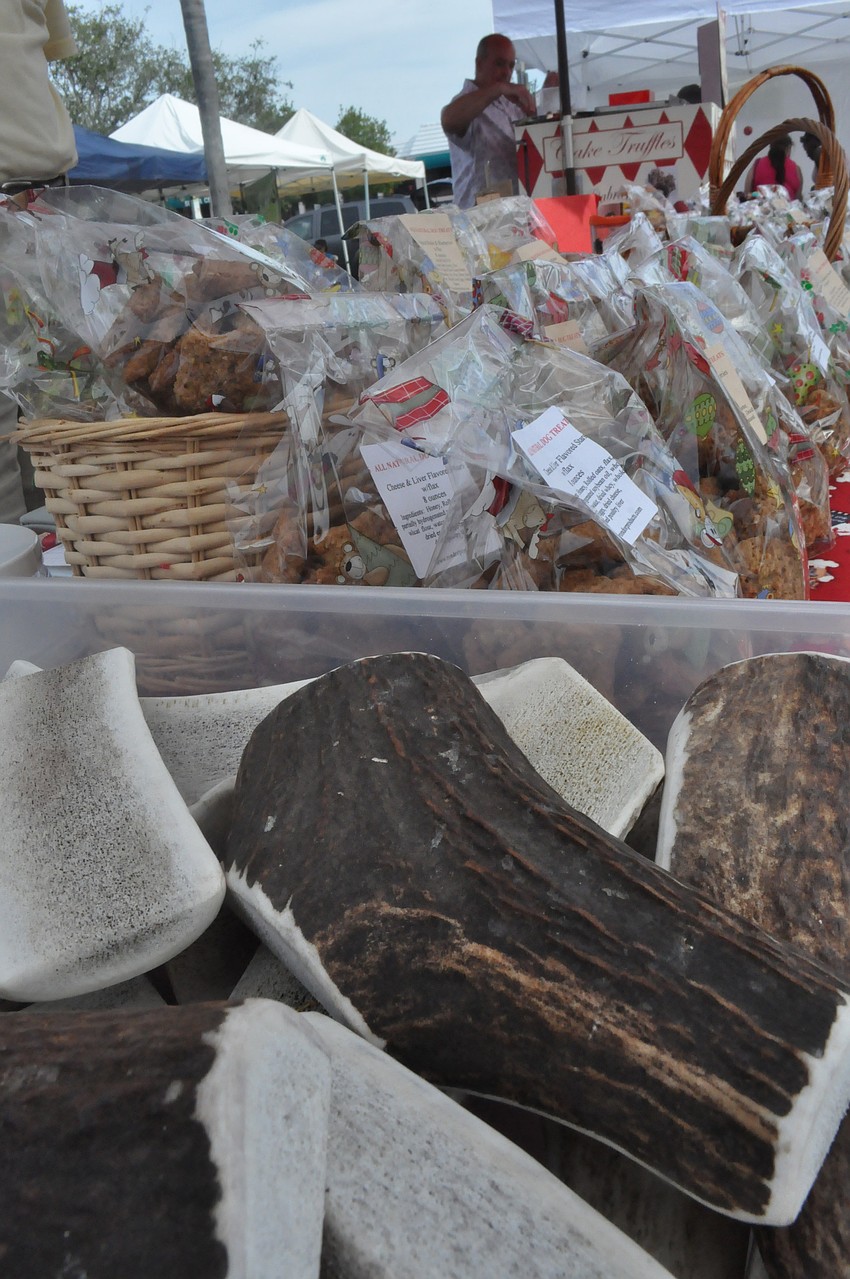 Ron Bognar sells elk antlers for dogs to chew. The antlers are rich in minerals, donâ€™t splinter like cooked bones, and are great for dogteeth and gums.