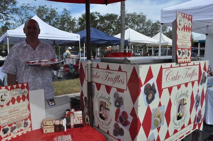 Michael Byrne sells cake truffles.