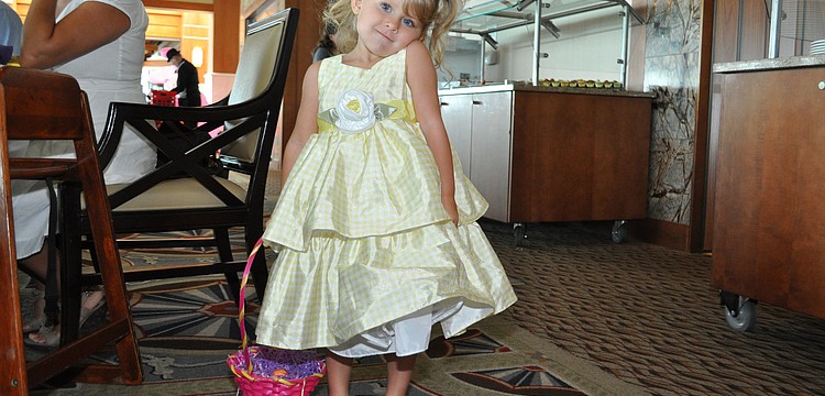 Frankie Bersch was all smiles April 7 during the Easter egg hunt at Sarasota Yacht Club.