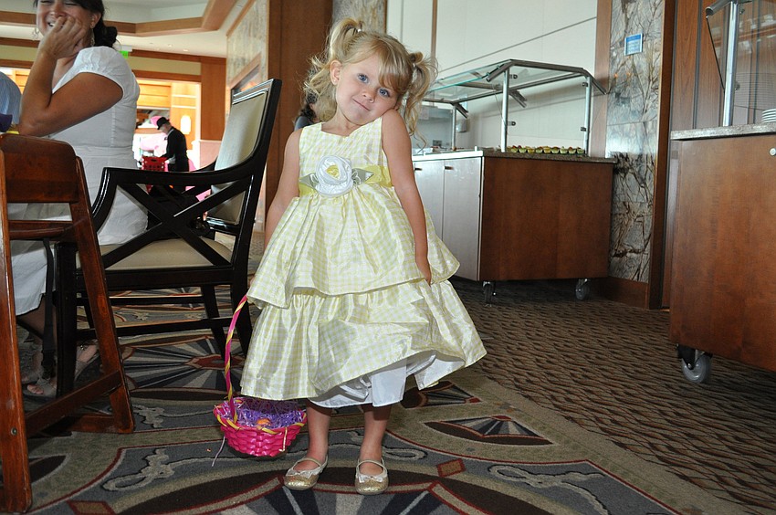 Frankie Bersch was all smiles April 7 during the Easter egg hunt at Sarasota Yacht Club.