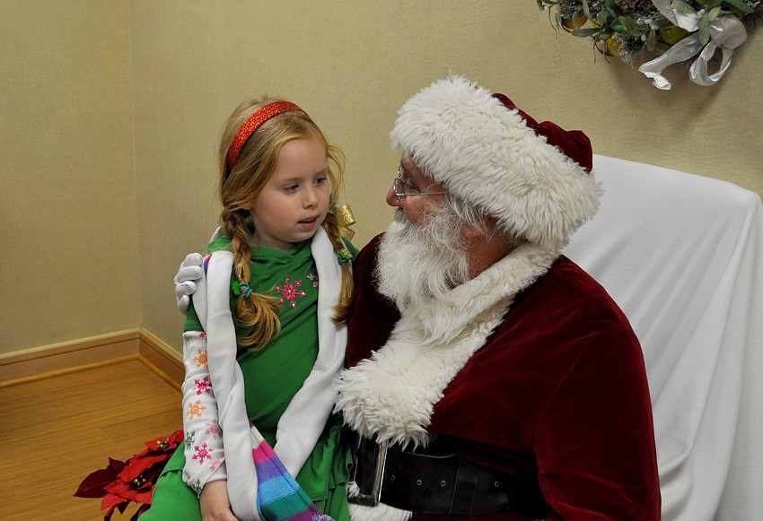 Julia Perkins visits Santa