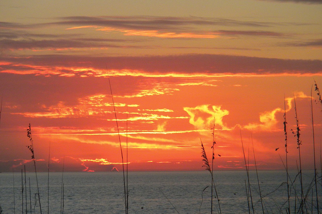 Frederick Beyerlein submitted this sunset photo, taken at Spanish Main Yacht Club.