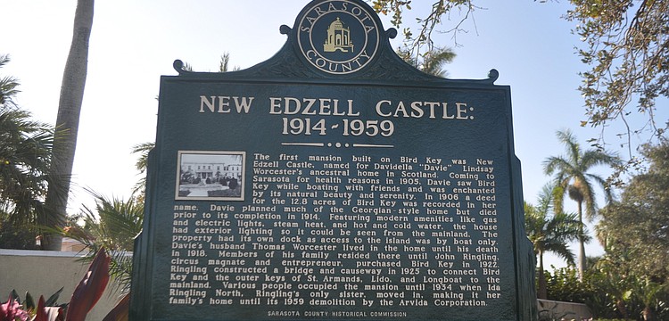 Bird Key received historical designation 99 years after the erection of the key's first mansion.