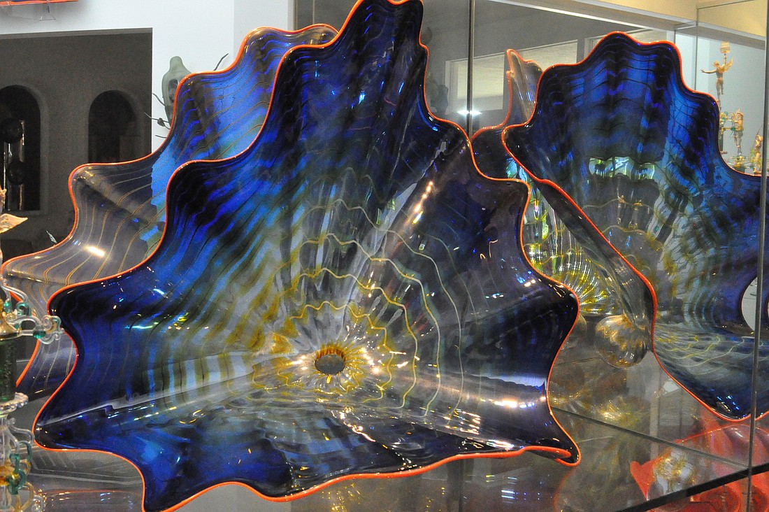 "The Blue Persian," by Dale Chihuly, was the first piece Richard and Barbara Basch bought in 1993. Within one year, they collected 10 works by Chihuly.
