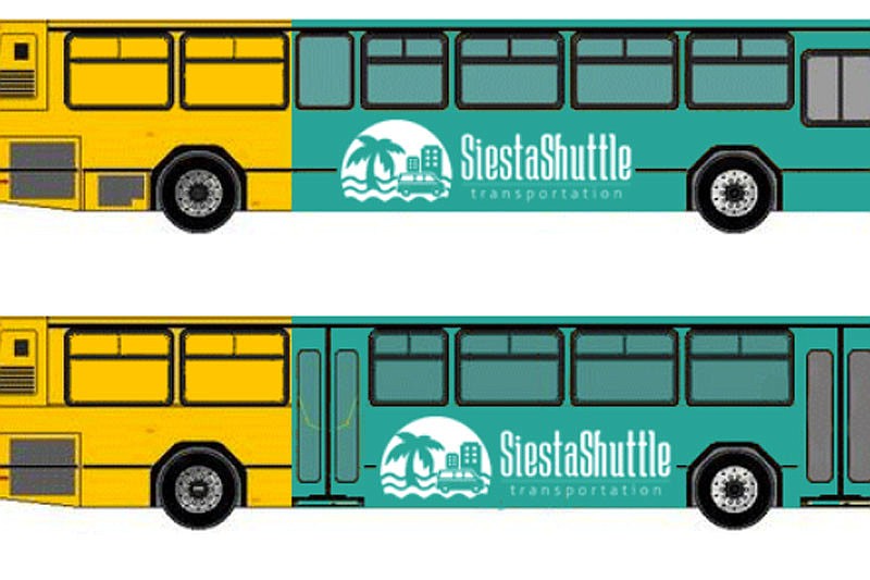 Siesta Shuttle Transportation Jan. 7 launched an eBay auction for advertising space on a shuttle bus starting service this month.