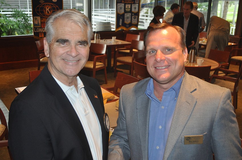 Kiwanis President Jim Burmeister and Bill Sadlo, CEO of Boys & Girls Clubs of Sarasota County