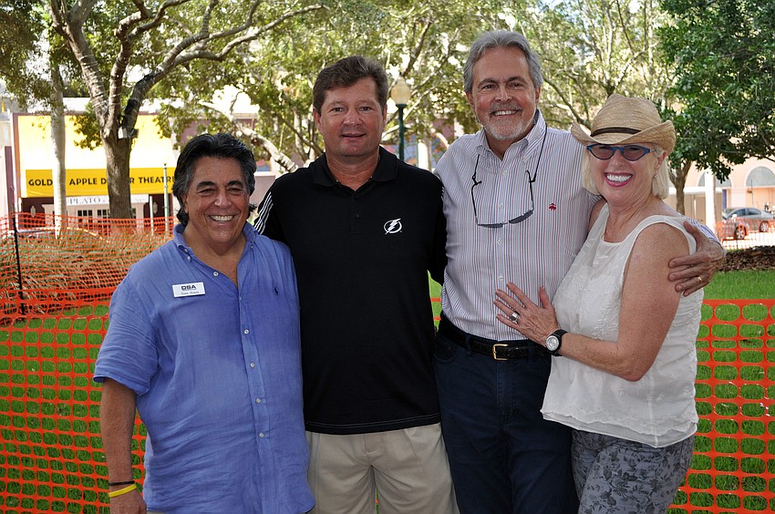 Tony Souza, former Tampa Bay Lightning player Brian Bradley, Joe Barbetta and Sharon Katzman