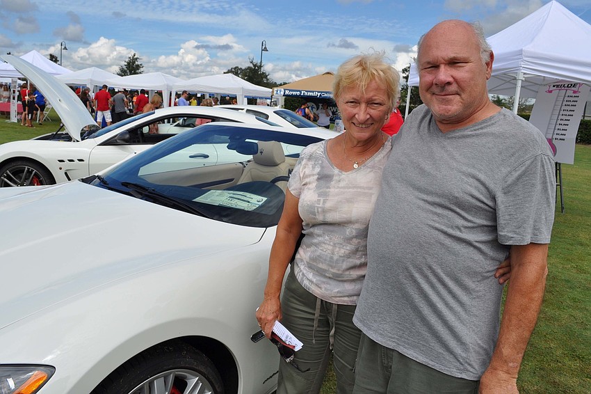 Donna and Ernie Mancusa made sure to check out the Maserati cars on site.