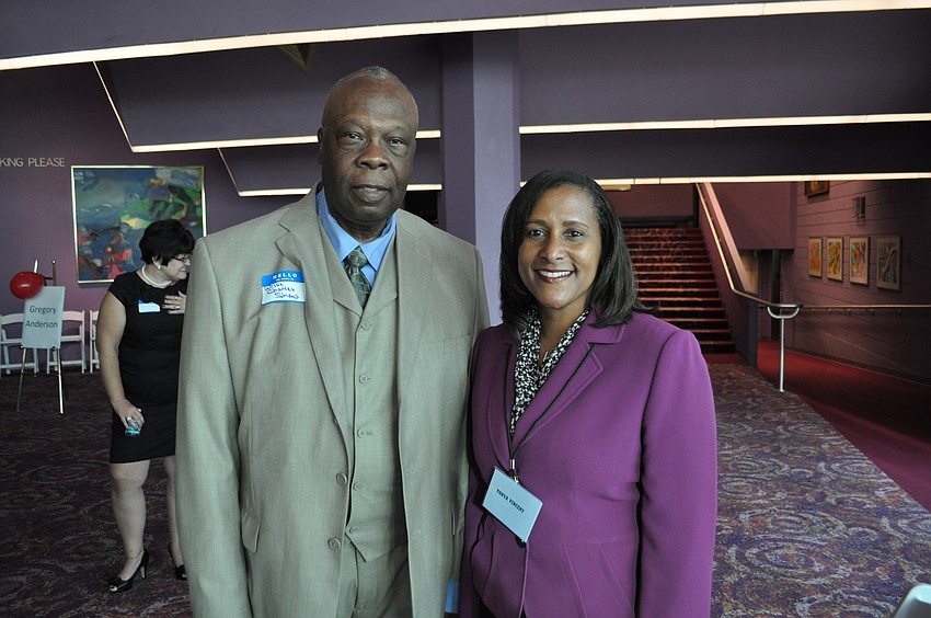 Willie Shaw with police chief candidate Tonya Vincent