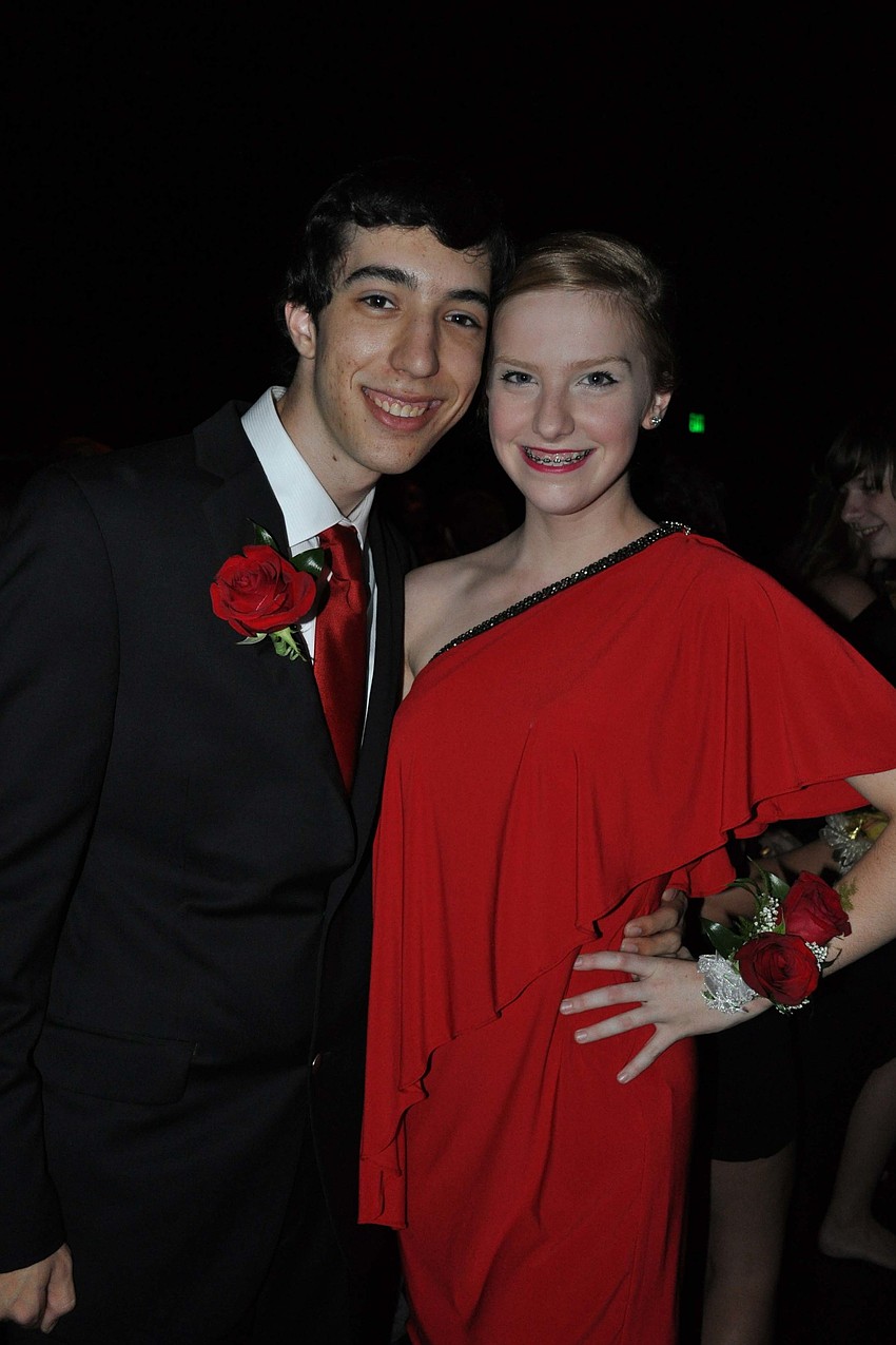 Colin Diener and Maggie McGaharan hit the dance floor early.