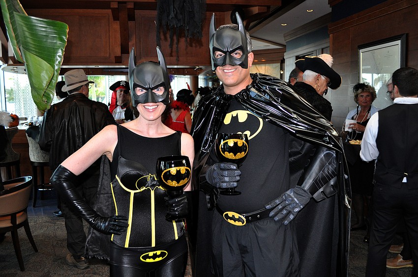 Courtney and Commodore Lee Goodman as Bat Girl and Bat Man.