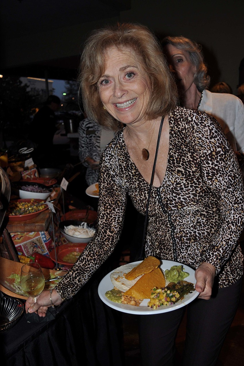 Phyllis Myers made sure to sample the many food offerings available.