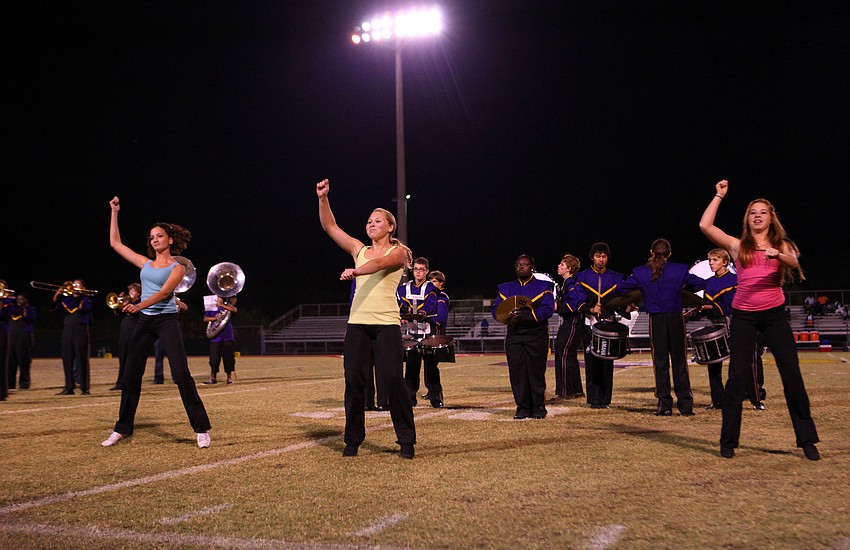 The Booker High School marching band and dance team perfomed â€œGangnam Styleâ€ during half time Friday, Nov. 2, at Booker High School.
