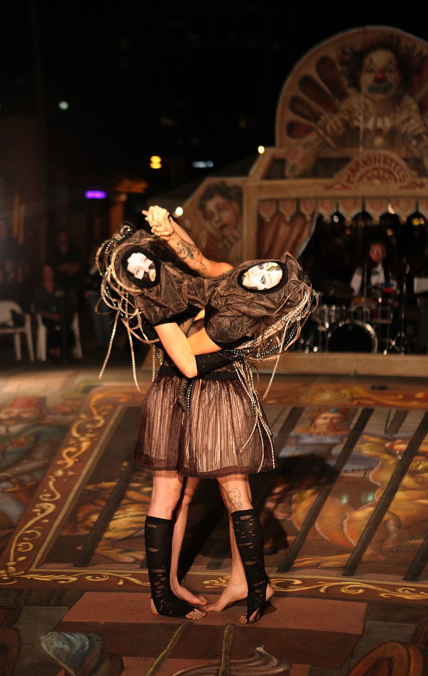 Caitlin McMullen and Wendy Rucci were Siamese twins in Fuzion Danceâ€™s production â€œ3-DANCEâ€.