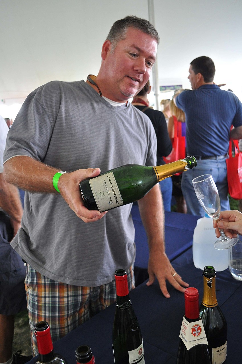 East County resident David Milne served Gerard Betrand wines.