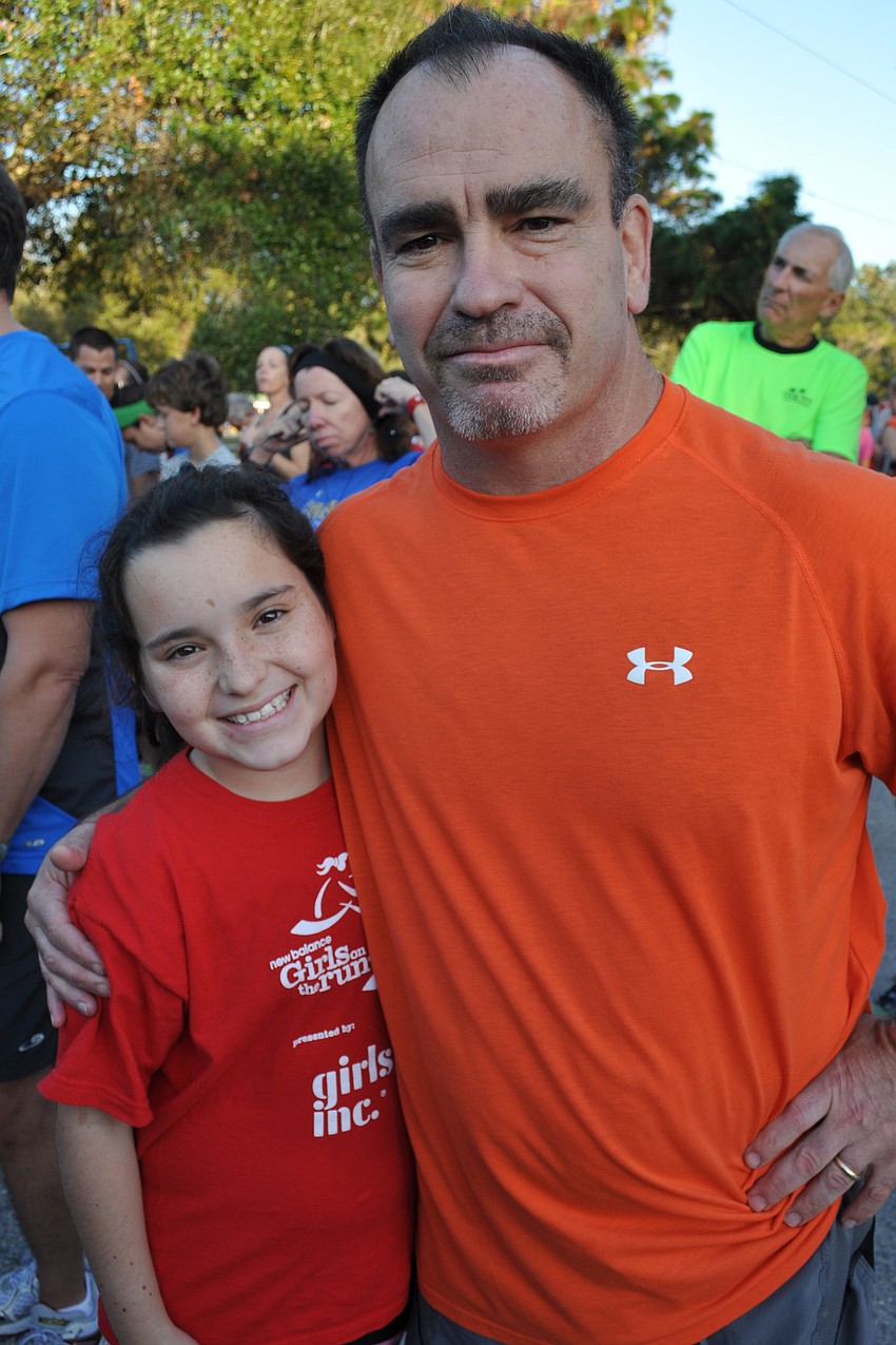 Lily Dougherty came out with her dad, Kevin.