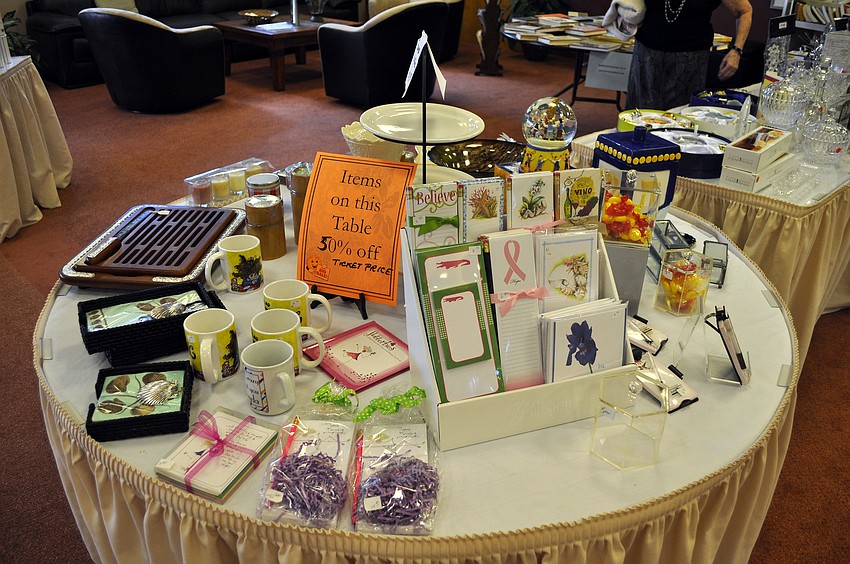 One table had items that were discounted to 50% off their original price.