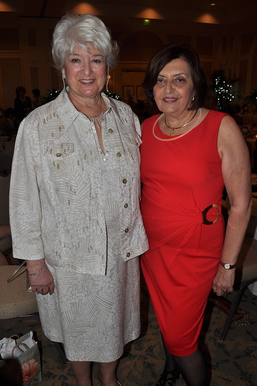 Women's Club President Frankie Bailey with Marge Sansone