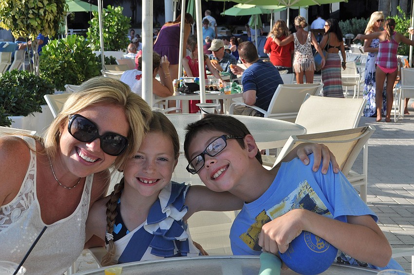 Lisa Martin and her children, Annabelle and Kamren, enjoyed a poolside barbecue May 26 at the Longboat Key Club and Resort.