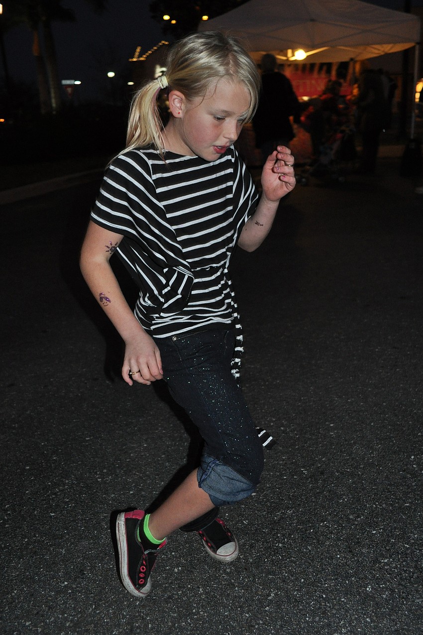 East County resident Charley Warren, 10, showed off her break-dancing skills.