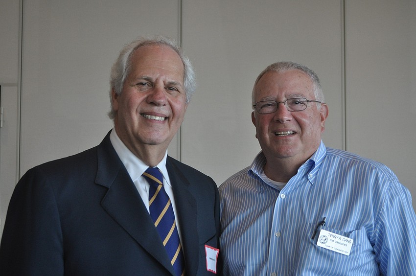 Irwin Pastor and Town Commissioner Terry Gans