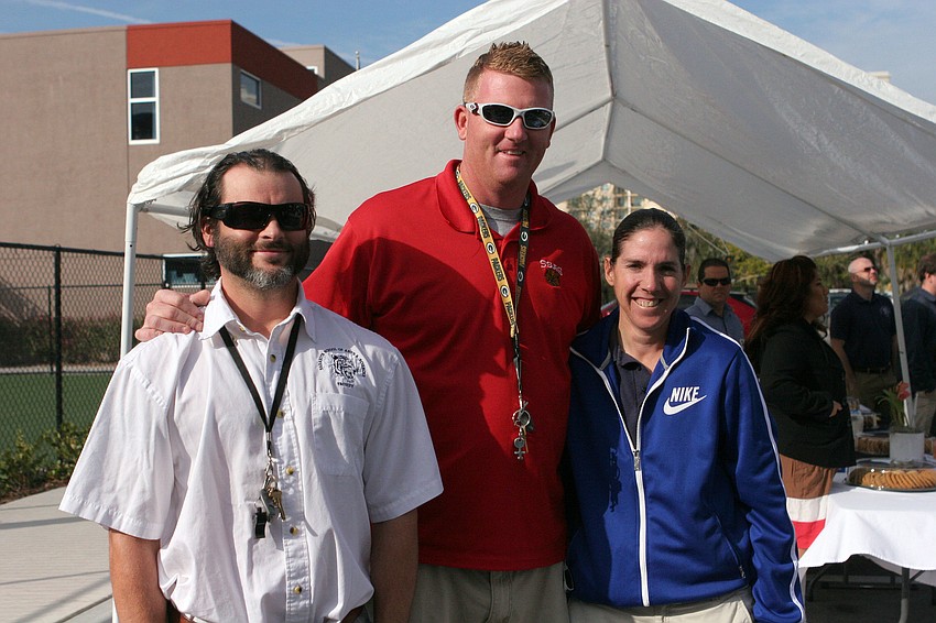 P.E. teachers Dan Giguere, Greg Mulhollen and Laura Torrisi