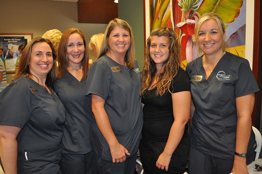 Angela Huey, Grisel Alvarez, Robin and Dariann Daigle and Tammy Robbins represented Ob-Gyn Women's Centre of Lakewood Ranch.