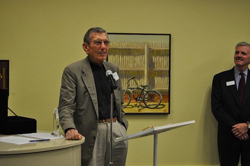 George Papas accepts his Ageless Creativity award.