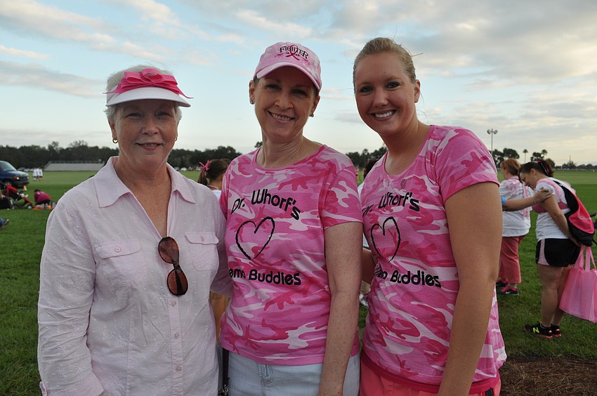 Dianne Evans walked with Peggy DeSear and Peggyâ€™s daughter-in-law, Stephanie Desear.