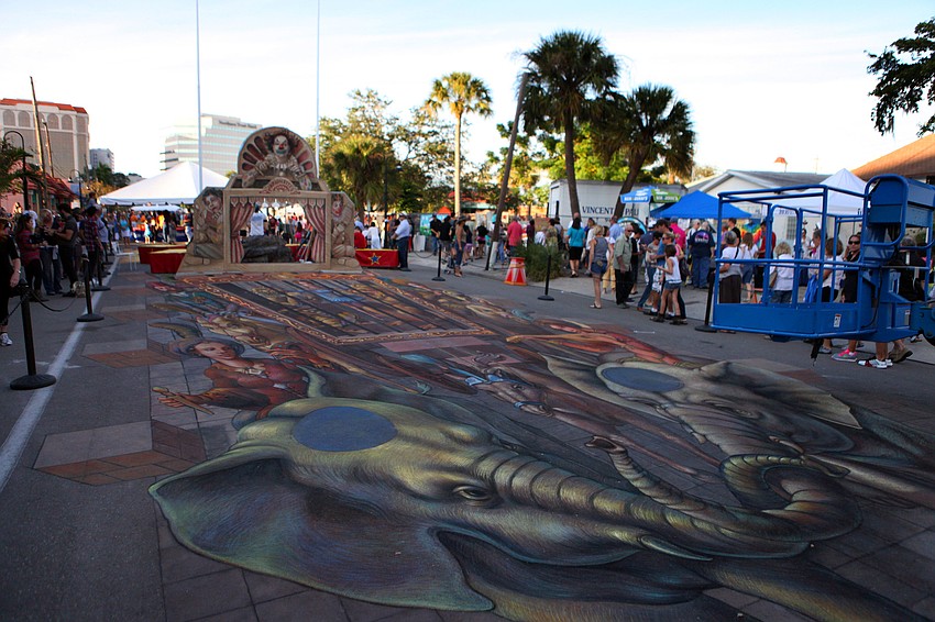 Kurt Wennerâ€™s piece is the largest piece at the festival.