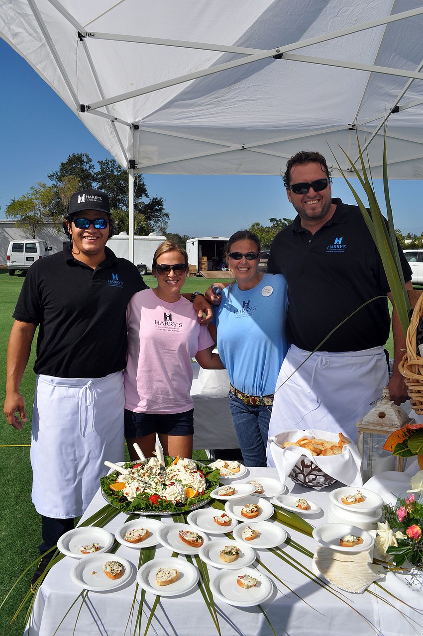 Jose Chichande, Kathryn Findley, Ursula Duncan and Hal Christensen of Harryâ€™s.